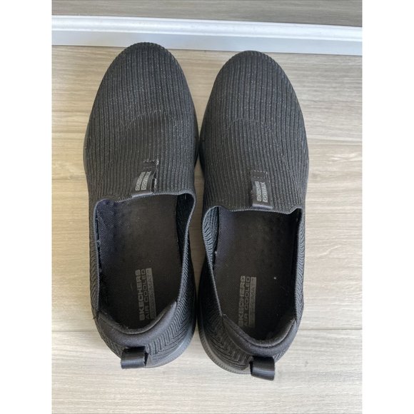 Women's Skechers Go Walk Black Sparkly hyper pillars Size 10 Slip-on’s Mint! - Picture 11 of 11